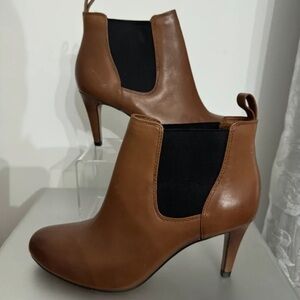 Clarks Brown Heeled Ankle Boots
